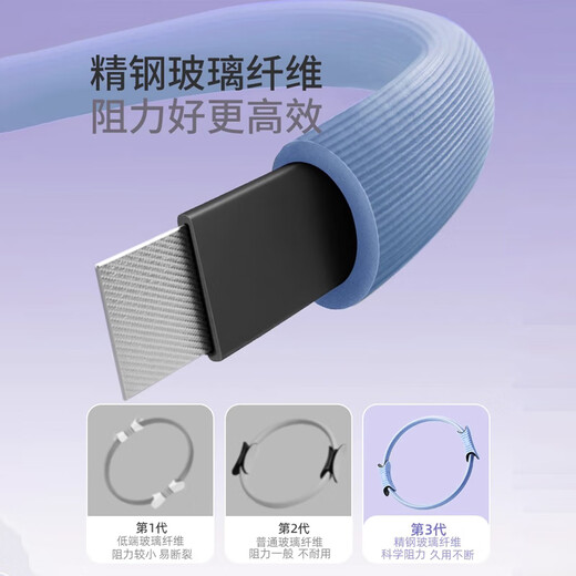 Keep resistance circle Pilates circle leg muscle trainer for middle-aged and elderly people Resistance circle yoga fitness artifact blue upgraded model with resistance of about 8KG