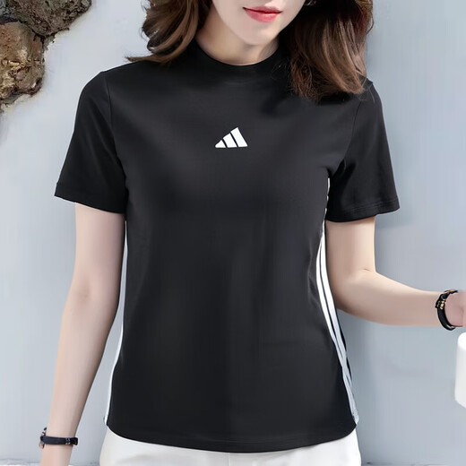 Adidas Frauensportanzug 2025 Sommer Neues, ungezwungenes atmungsaktives T-Shirt-T-Shirt Lose Fünf-Punkte-Hosen-Shorts zweiteiliger zweiteiliger Set/Simple Sports s