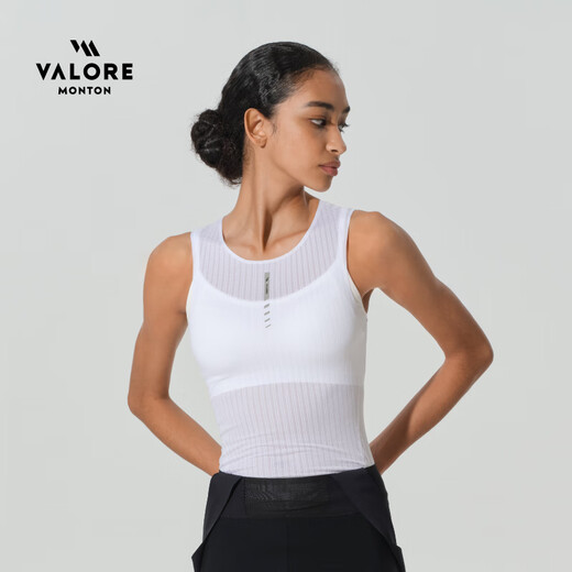 VALORE MONTON Yuedong quick-drying breathable inner layering shirt AOE cycling sportswear professional vest sweat-absorbent top for women Yuedong white women's inner layering vest M