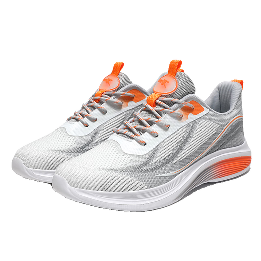 Siete zapatos deportivos de lobos para el examen de ingreso de la escuela intermedia para hombres y zapatillas deportivas de verano para hombres y zapatillas de carrera de estudiantes, examen físico, zapatos para correr zapatos de malla transpirable 6636 blanco blanco naranja 38