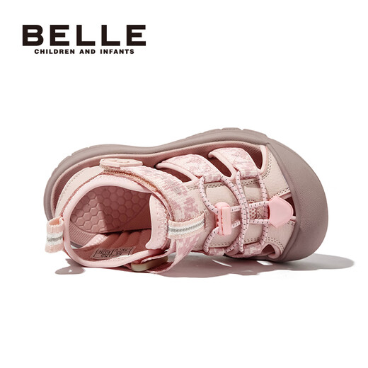 Belle Children's Shoes Girls Sandals 2025 Summer New Children's Beach Shoes Boys Outdoor Breathable Sports Shoes Baotou Shoes Army Green 28 Foot Length 17.2-17.7cm