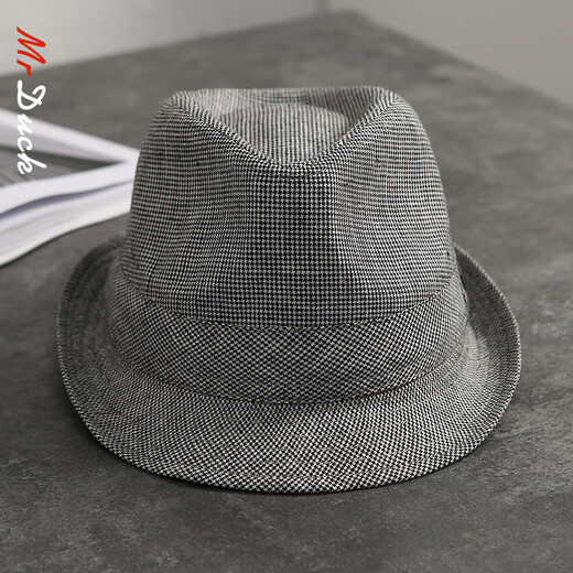Mr Duck High-End Atmable Leinen Jazz Hut Herbst Herbst Hersteller mittleren Alters und älteren Hochzeits-Casual-Top-Hut-Sonnenschutz-Gentleman-Huts MS226269-Chandori Medium Grey (Staubbeutel) M (geeignet für 56-58 cm Kopfumfang)