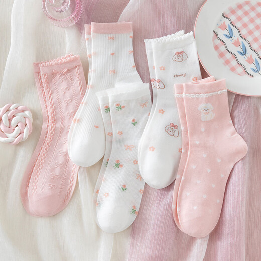 Caramella 25 summer Lanjing Modal short socks for women thin breathable 7A antibacterial cute girl wind mid-shelf socks 5 pairs