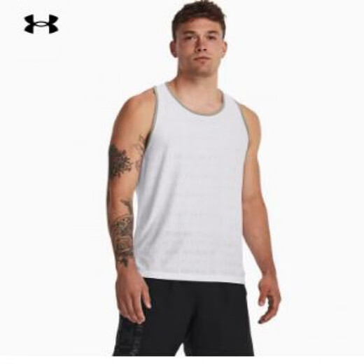 
UNDER ARMOUR Under Armor 2025 Spring New Men's Sports Vest Basketball Training Quick-Drying Sleeveless Fitness T-Shirt 13792 1379292-100 M