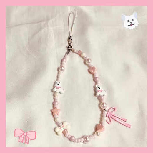 
Beiyipin ins style beaded mobile phone case chain niche mobile phone lanyard cute ccd pendant camera hanger chain anti-fall girl cartoon cute hand pendant pink mobile phone lanyard wrist