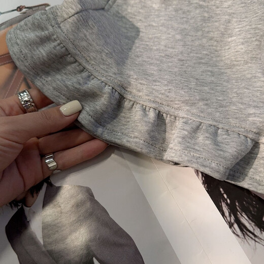 [Vêtements Xiaoxi] Nouvelles oreilles de bois de style d'été avec taille haute taille insi coréen mince pantalon large à jambes larges 6189 gris (80-95 Jin [Jin est égal à 0,5 kg]) toutes taille