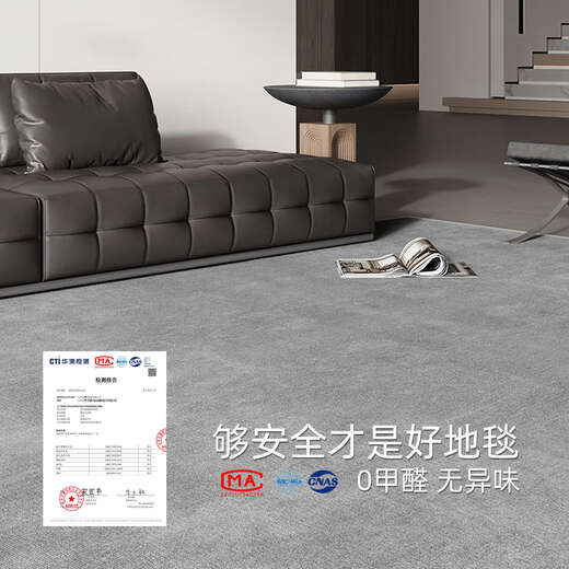 
Kezhitu Carpet Living Room 2025 new light luxury high-end sofa blanket with no washing wipeable thickened solid color bedside blanket gray floor mat Hyundai-16780 200cm*340cm [thickened and encrypted ring velvet]