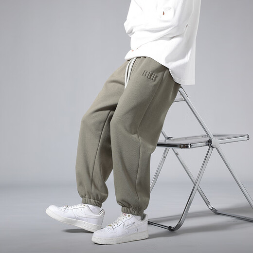 Semir large size sweatpants men's casual trousers loose plus fat plus fat casual pants leggings men's sports pants trousers K111 black YYBF 8XL recommended 255-280Jin Jin equals 0.5 kg