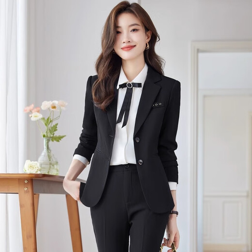 Yuanfeiya apricot professional suit for women 2025 spring and autumn new high-end, temperament and capable workplace elite suit single room apricot suit L