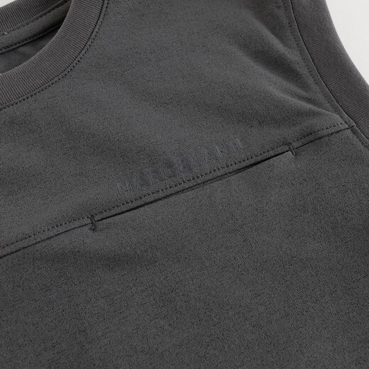 Mark Jenny quick-drying sun protection sports vest for boys and girls, children's sleeveless tops summer new style 550553 gray and black 110 (recommended height 101-110)