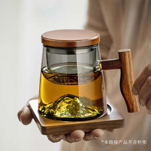 TEAHUE tea cup tea water separation bubble tea cup glass tea cup men's office cup glass high borosilicate tea cup boy gift