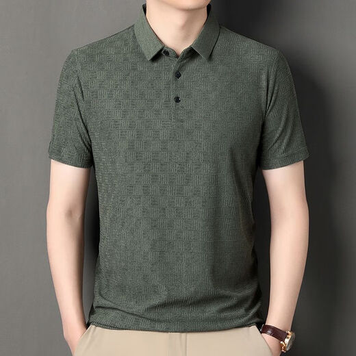 
Bilebeifen middle-aged men's Polo shirt for men in summer 2025 new men's short-sleeved T-shirt loose and casual 9901 khaki short-sleeved 165/84A100-120Jin[Jin equals 0.5 kg] All size