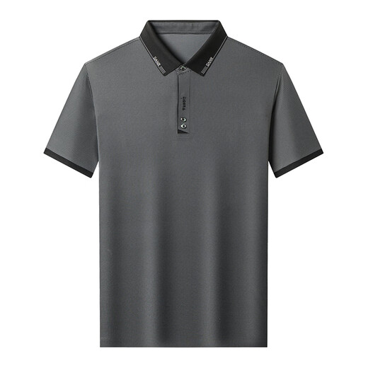 
Lilang 20252025 new Lilang men's short-sleeved T-shirt summer ice silk lapel top young and middle-aged business casual POLO shirt 2025 brown 13573 M 165