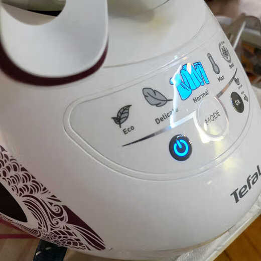 Tefal Electric Iron Home Handheld Dampf-Booster Konstante Temperatur Flachbügeln integrierter Bügelmaschine Flachtemperatur Nicht-Schadens-Sterilisation Effiziente Faltenentfernung und nicht schwebende Kleidung Fixes Bügeln GV9721 Lila und rot weiß