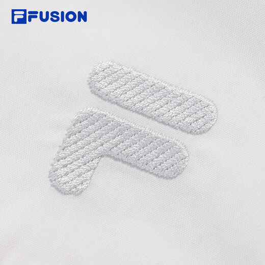 FILA FUSION斐乐潮牌梭织短袖外套女2025秋新款时尚宽松短款上衣 云白色-WT S 160/80A/S