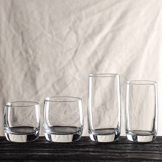 Yonghuan transparent simple glass cup hotel restaurant drink water cup tea cup whiskey beer cup drink milk breakfast cup 13791-transparent color 200ml-6 pieces