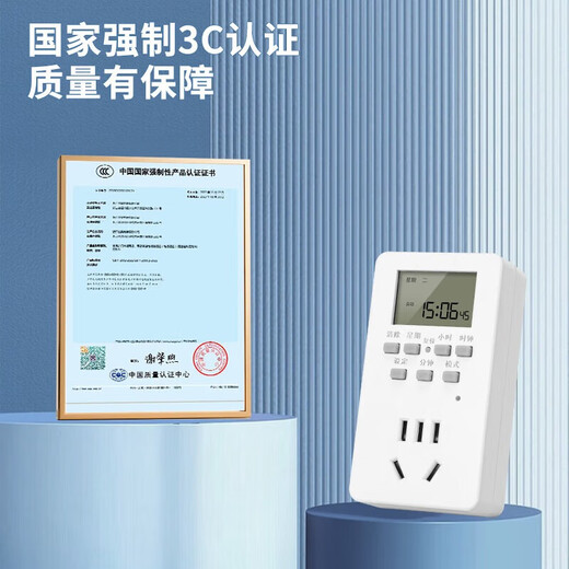 国际电工智能定时器插座家用电源多功能电子定时开关预约循环自动通电断电 10A智能定时标准款