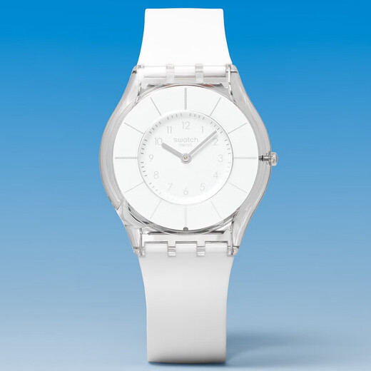 Swatch Swiss Watch Cicada Wing White 2.0 Ultra-Thin New Year Gift Fashion Quartz Watch for Men and Women SS08K102-S14