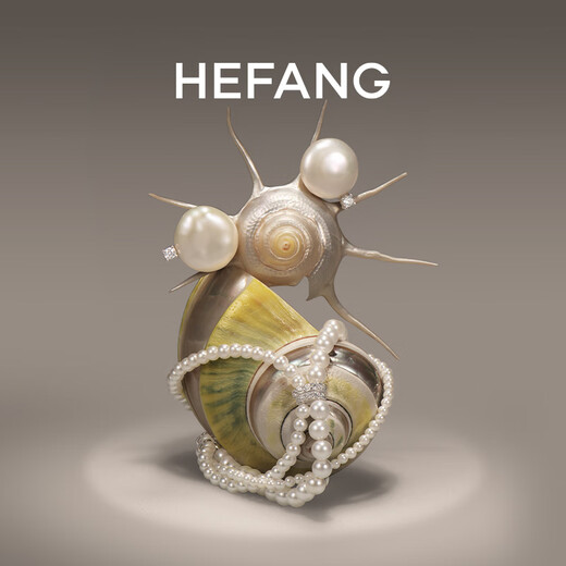 HEFANG He Fang Jewelry Button Pearl Earrings Simple Earrings Women's High-end Birthday Gift for Girlfriend