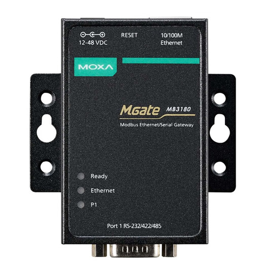 MOXA Mgate MB3180 1-port standard serial to Ethernet Modbus gateway