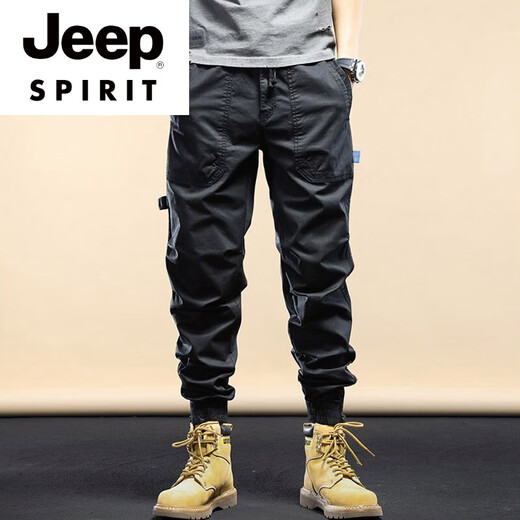 Jeep Spirit High-End Brand Casual Hosen für Männer 2025 Sommer Lose Sportbindungshosen für hübsche Arbeitskleidung vielseitige lange Hosen für Männer 679 Khaki 28
