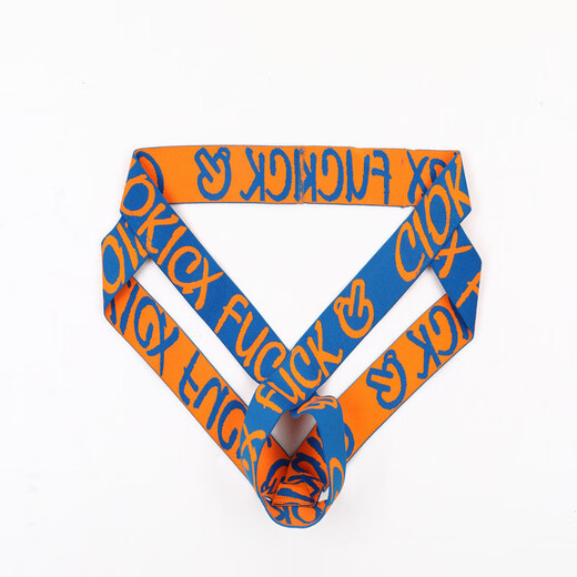 
Long night long QQny men's masculine male women's special self-pinning double teng underwear thong erotic lotus position FK black M European size (1.9-2.2 feet)