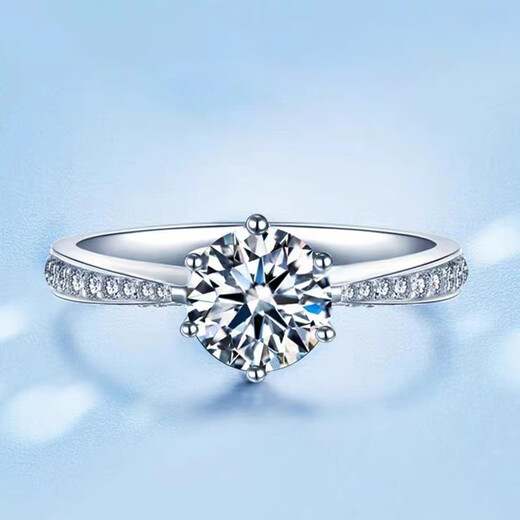 RHM platinum couple rings, moissanite diamond ring, platinum six-claw wedding ring, a pair of Valentine's Day gifts for girlfriend, a pair of platinum couple rings + certificate + gift box