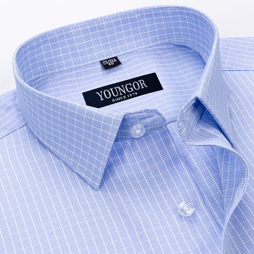 CEO YAGEOL Camisa de manga corta para hombres 2025 Nueva camisa de algodón de algodón de algodón de mediana edad de mediana edad.