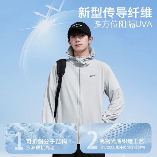 Pull back sun protection clothing for men, outdoor anti-UV fishing clothing, ultra-thin ice silk quick-drying skin clothing jacket for men