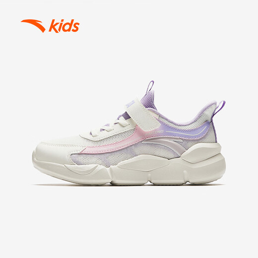 Anta Children's Girls Running Chaussures Summer Houstable confortable Anti-slip usure résistante Medium et Grands Chaussures de sport léger A22525528