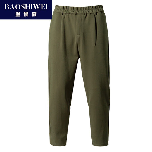
Boss Wei Harem pants men's nine-point autumn and winter thick small feet loose Korean style trendy comfortable droop elastic sports casual pants Black M 100-115Jin [Jin equals 0.5 kg]