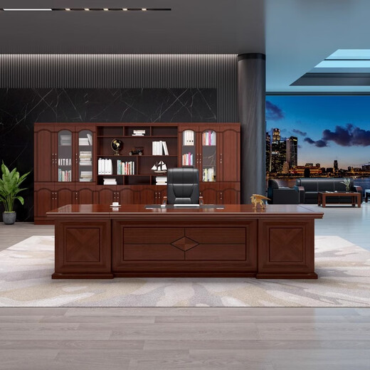 Yi Sichu Simple Office Desk Boss Table Presidente Tabla Gerente Presidente Presidente de la mesa grande Combinación de silla de escritorio de oficina única 1.6m Tabla de envío 826#