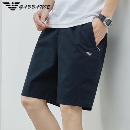 FALAI ARMANI Brand haut de gamme Armani Men's Pure Cotton Shorts minces d'été Nouvelle Couleur solide en ligne droite en cinq points Pantalon décontracté 9224 Kaki 2xl Recommandé 160-175 Jin [Jin est égal à 0,5 kg]