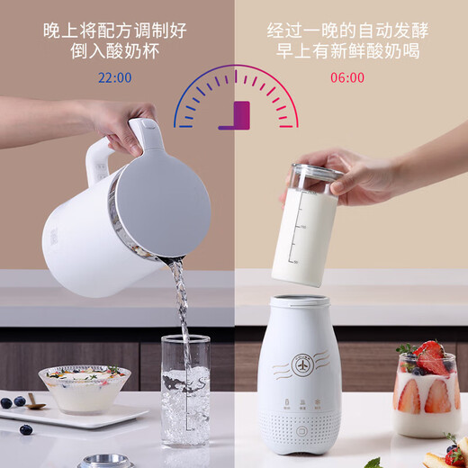 La machine à yogourt Causs est entièrement automatique réfrigérée 250 ml de ménage portable fermentation du yogourt fait maison pour une personne Cy103 Cy103 Machine de yogourt + Causs Yogurt Powder 2 sacs