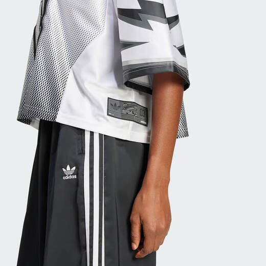 Adidas clover Frauenkleidung 2025 Neue echte Komfort Flip Flop Sport Kurzarm Uniform Kurzes T-Shirt JX9216 XS