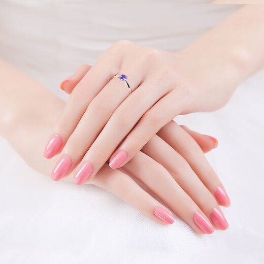 Hunter Ring Women's 18K Gold Tanzanite Colored Gemstone Accessories Simple Jewelry Ring for Girlfriend Birthday Gift