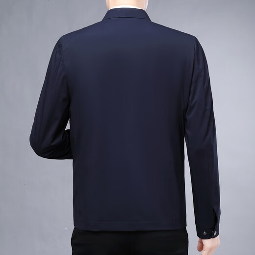 Jinba Bureau Executive Jacket Business Men's Formal Wear Leader Middle-aged Cadres Spring and Autumn Lapel Jacket Navy Blue 2XL 185 Suitable for 155-170 Jin Jin is equal to 0.5 kg