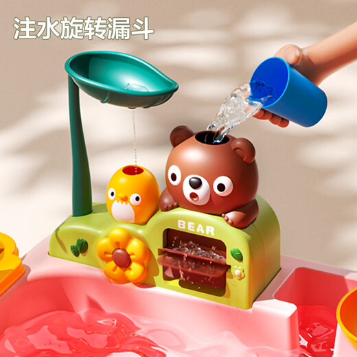 
Xinge children's dishwasher toys electric dishwasher slide to have a house kitchen birthday gift sunflower pink