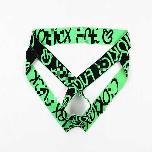 
Long night long QQny men's masculine male women's special self-pinning double teng underwear thong erotic lotus position FK black M European size (1.9-2.2 feet)