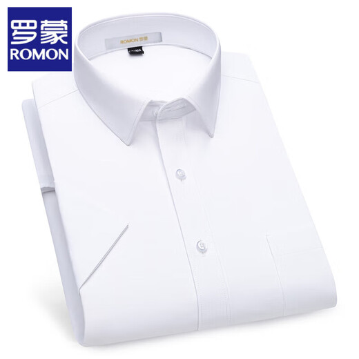 
ROMON (ROMON) anti-warm cotton short-sleeved shirt for men in summer new casual business workwear formal top shirt for men DX6625 anti-warm and iron fabric 39