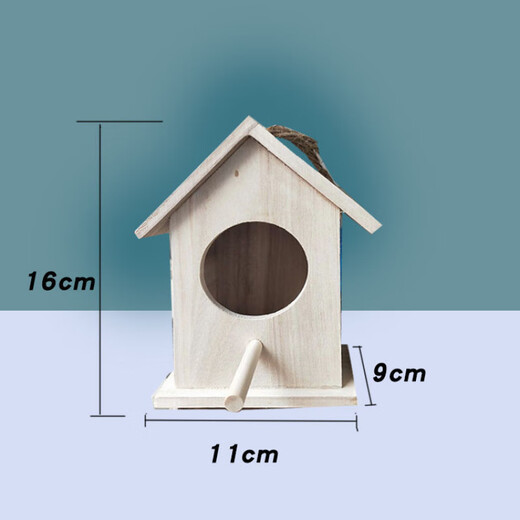 Runhuanian Bird's Nest Parrot Sparrow Breeding Box Aviary House Outdoor Bird Cage Breeding Box Bird's Nest Bird's Nest Hanging Box Mini Model (For Decoration)