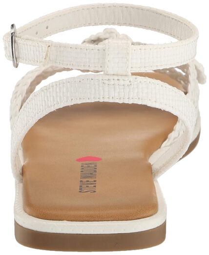 Steve Madden Girls' Shoes Meris Sandals, White White 2 Little Kid