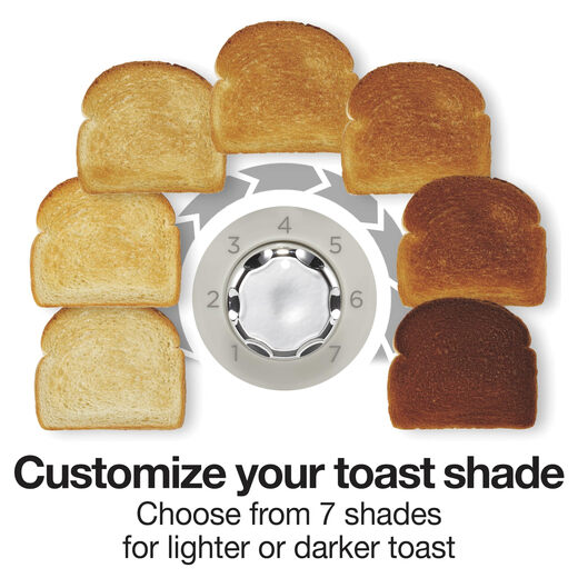 PROCTOR SILEX 7-stage toaster with automatic shut-off and removable crumb tray