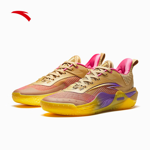 Anta Irving Pioneer Generation Basketball Shoes Men's Winter New Professional Training Basketball Shoes 112441120 Cocoa Brown/Cyclamen Pink/Metallic Gold-2 43