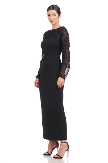 JS Collections Women's Sammi Soutache Dress, Black Black 10