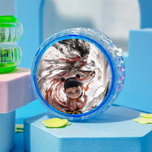 
Tiger Rollo Nezha Yo-Yo Children's Glowing Toy Gift Boy Yo-Yo Nezha 2yoyo Ball Cartoon Automatic Swivel Nezha 1 Blue-1