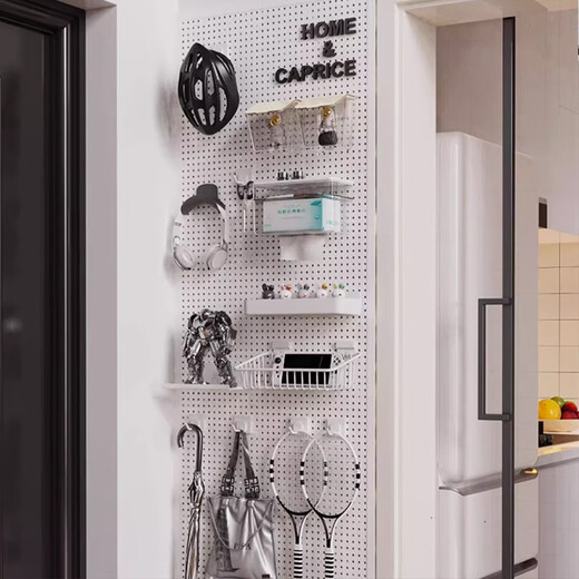 Banzheni universal hole board accessories no punching entrance door storage desktop books and clothes hangers wall kitchen hook storage cabinet Changhong partition storage box