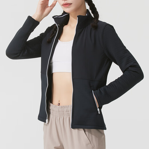 安德玛（UNDERARMOUR）UA女装 运动服跑步健身训练外套立领休闲夹克时尚潮流女士上衣 1380130-001 XS