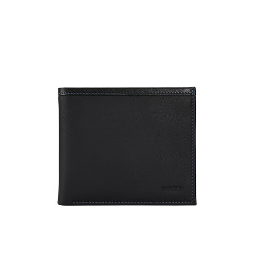 Sachi Men's Ticket Clip Genuine Leather Short Wallet for Boyfriend Black One Size