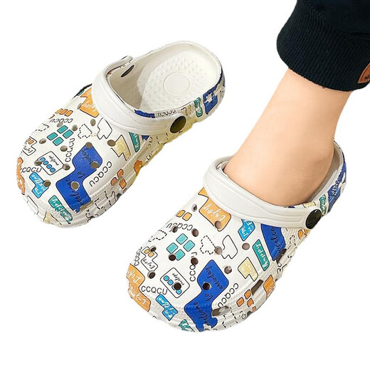 Pushui Fangfang Children's Slippers Soft Sof Sole Anti-Slip Shoes Baby Sandals Chaussures Bleu 30